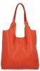 Kožené kabelka shopper bag Vittoria Gotti oranžová 165